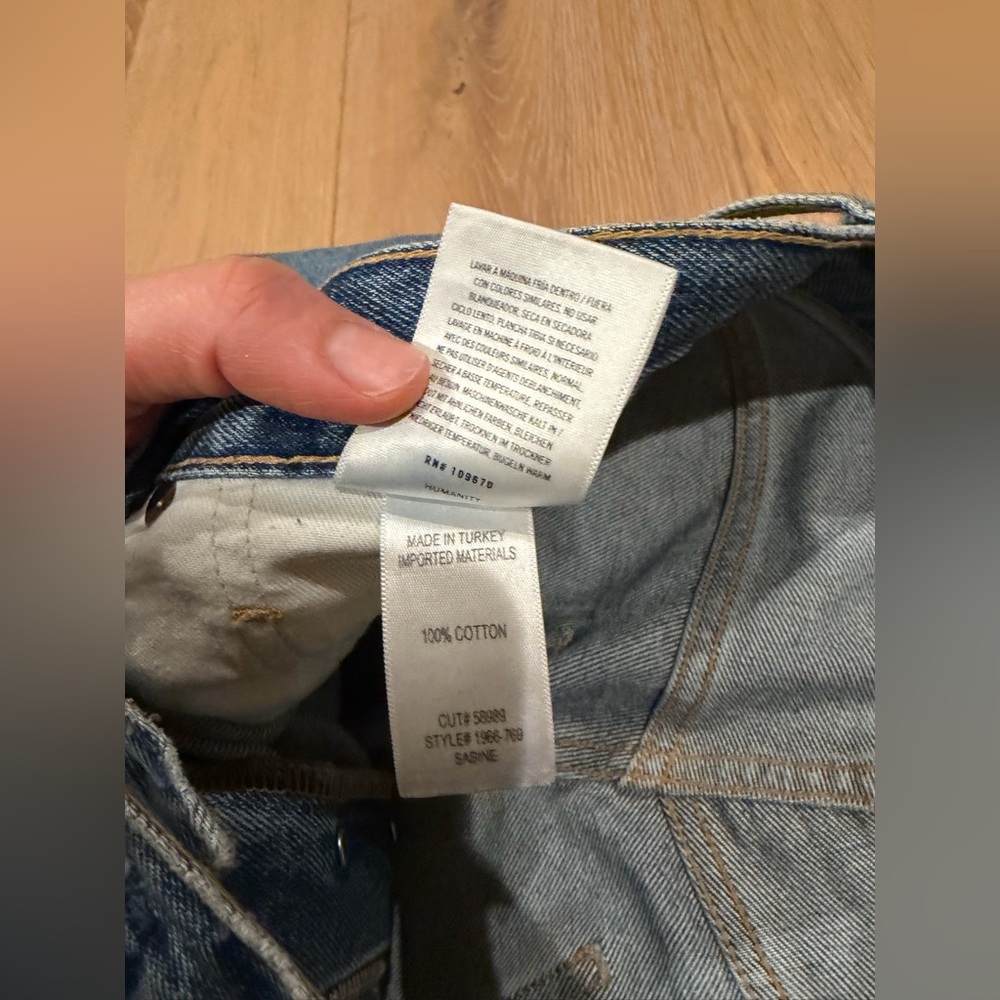 CITIZENS of HUMANITY Sabine Straight Leg High Waist Ripped Blue Jeans Size 29 - Picture 8 of 14